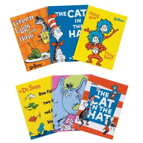 Raymond Geddes Dr. Seuss Character Erasers for Kids (Pack of 60) & Dr Seuss Mini Memo Pad (Pack of 48)