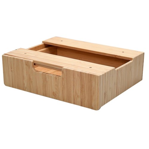 Bamboo Mountable Drawer for Under Desk, Office Supply Storage for Pens Pencils Paper & More 9.5 x 7.5 x 2.5 INCHES (Inner Drawer Height: 1.25 IN)