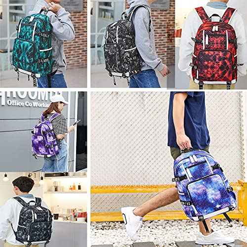 Basketball Player 30 Multifunction Backpack Travel Student Backpack Fans Bookbag For Men Women (4)