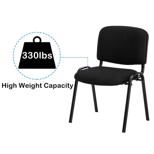 VINGLI Waiting Room Chairs, 5-Pack Black Mesh Church Chairs Conference Room Chairs Stackable Armless Chairs, Office Guest Chairs & Reception Chairs Stacking Chairs for Meeting Room, Office Lobby