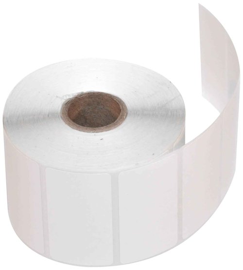 CompuLabel Direct Thermal Labels, 2 1/4 x 1 1/4 Inch, White, Roll, Permanent Adhesive, Perforations Between Labels, 1000 per Roll,12 Rolls per Carton (530594)