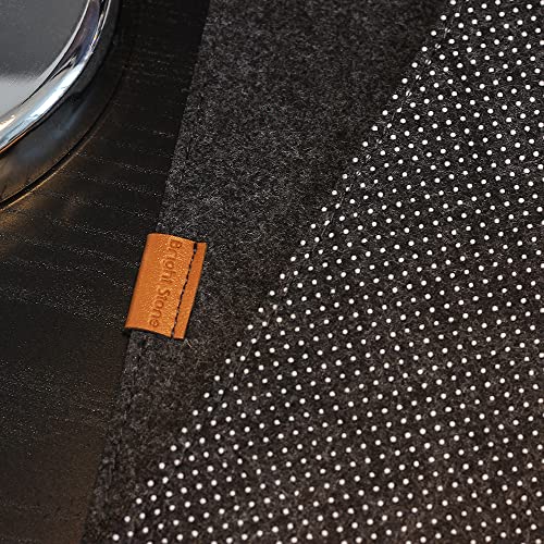 Bright Stone Felt Desk Mat 11.8x27.5 Inch Non-Slip Office Desk Protector Black