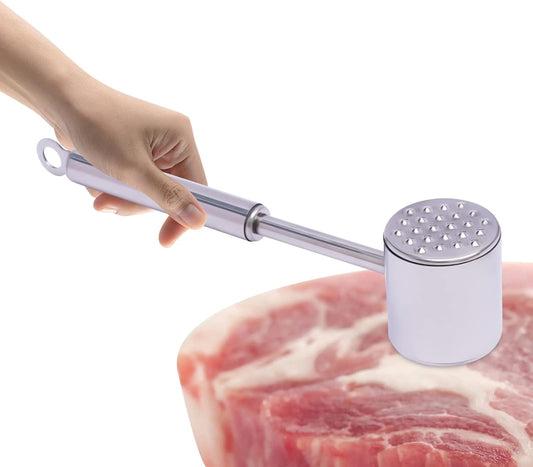Skiennix Meat Tenderizer Hammer - Heavy-Duty Stainless Steel Mallet for Steak & Poultry | Dual-Sided Design