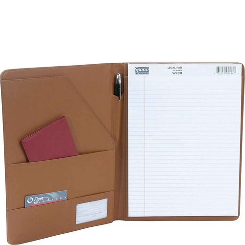 Royce Leather Writing Portfolio Padfolio, Presentation Folder, Business Case with Inserted Note Pad and Folder for Documents (Green)