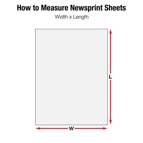 Aviditi Newsprint Packing Paper Sheets, 30" Length x 20" Width, 100% Recycled, Case Of 600, White, Great For Moving, Storing, and Packing