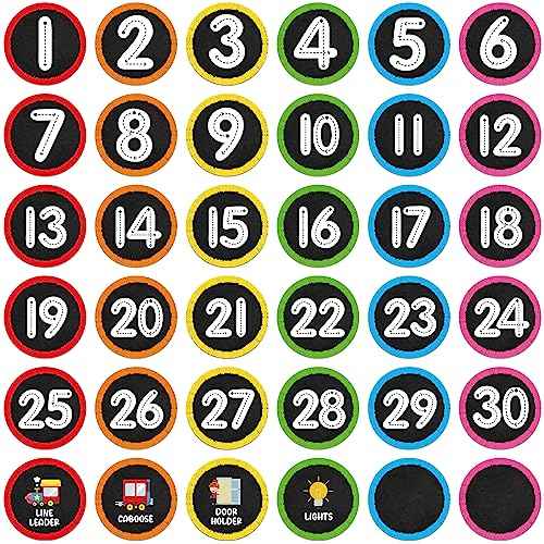 WhatSign Line up Spots for Classroom Floor - 36Pcs Floor Numbers for Classroom Lining up Number Stickers for Back to School Kindergarten Preschool Elementary Supplies