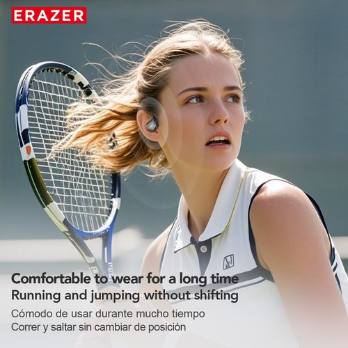 ERAZER XT66PRO AI Translation Earbuds Real Time Translator Earbuds OWS Wireless Bluetooth Earphones 135 Language Open Ear translating Headphones for Travel Business Learning
