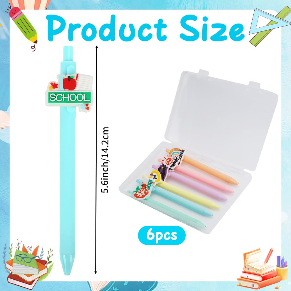 Bluckincle Cute Teacher Pens,Teacher Appreciation Gifts,Black Ink Writing Ballpoint Pen for School Office Classroom,Must Haves for Teachers Employee,Teachers Essentials Supplies