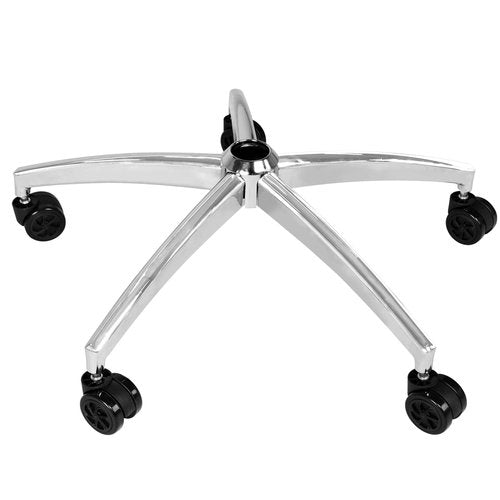 Frassie Metal Office Chair Base Replacement with 5 Casters, 28 Inch Heavy Duty Chair Base Part (Silver)
