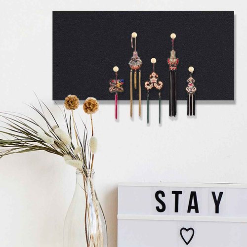 Umtiti Cork Board 17"x 8" Self-Adhesive Black Cork Board, 1/2" Thick Cork Boards, 12 Pack Black Bulletin Board (4320BK-12mm-12p)
