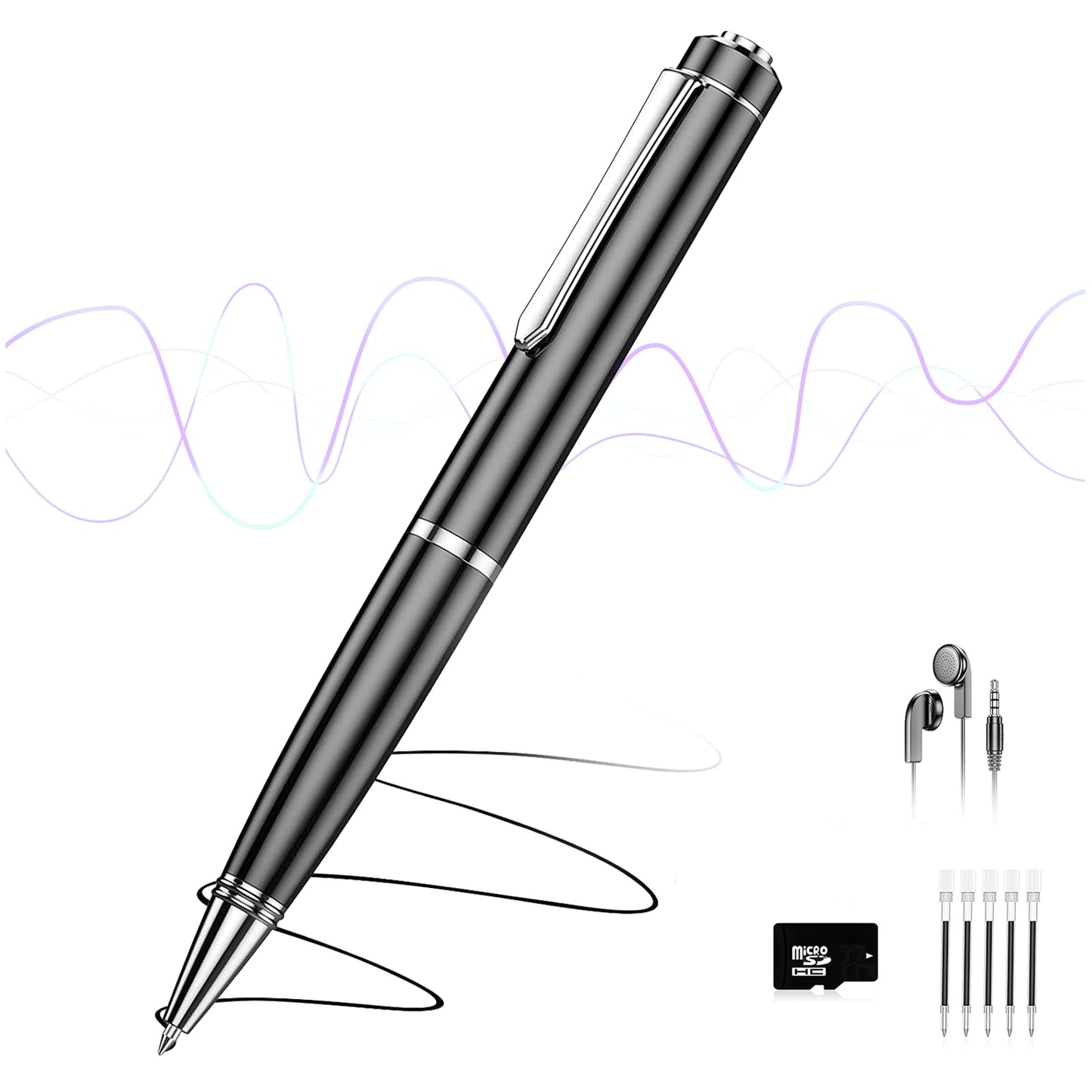 72GB Digital Voice Recorder, Audio Recorder with 25H Battery Life, Playback & Voice Activation Recording Device, Voice Activated Recorder with AI Noise Reduction for Lectures/Meetings/Interviews