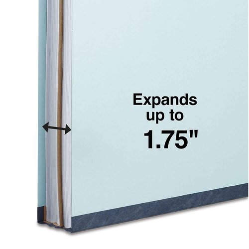 Staples Colored Pressboard Classification Folders, Legal, 1 Partition, Light Blue, 20/Pack