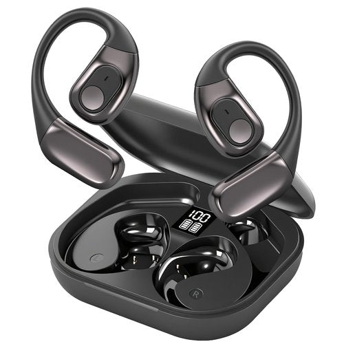 AI Translation Earbuds Real Time, 3-in-1 Translator Earbuds 164 Languages & Accents, Audifonos Traductores Inglés Español,Open Ear Wireless Headphones with Charging Case fit iOS & Android Black