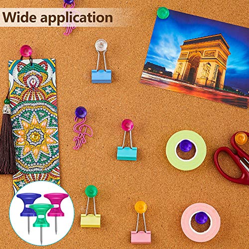 Outus 60 Pcs Giant Push Pins Large Thumb Tacks - Colorful with Case (Colorful / 60)