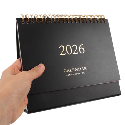 NUOBESTY Desk Calendar, 2025-2026 18 Months English Standing Flip Desktop Calendar Small Desk Calendars with Holiday for Office Home (July 2025-December 2026)
