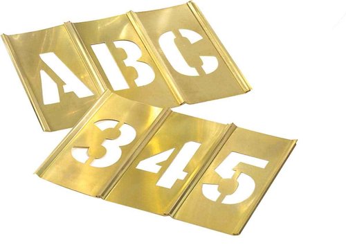 CH Hanson 10073 3" Brass Letters & Numbers Set 45 pc