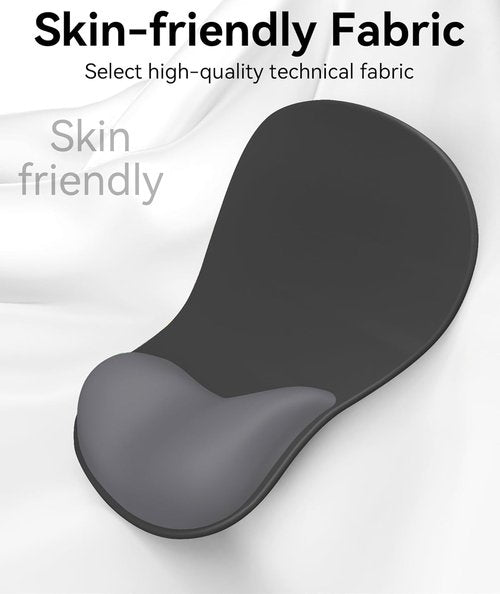 Eulps Ergonomic Mouse Pad - Gel Wrist Rest for Comfortable Support | Non-Slip Base - Black