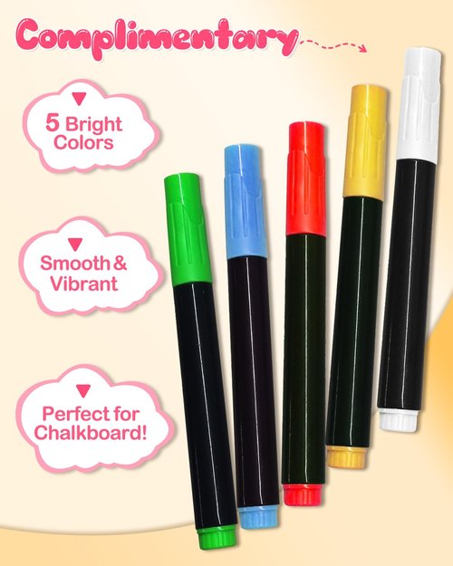 JMHACHY Double-Sided First Day & Last Day of School Sign with Markers Included - 12×10 Inch Reusable Back to School Chalkboard for Kids, Preschool, Kindergarten - Durable & Easy to Clean