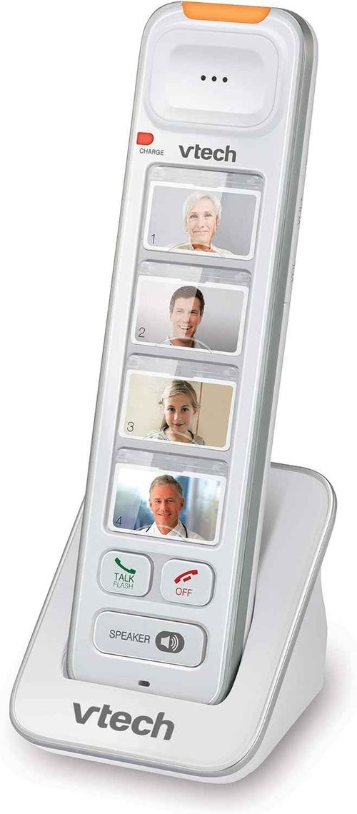 VTech SN5307 Amplified Photo DIAL Accessory Handset with Big Buttons & Large Display for SN5127 & SN5147 Senior Phone Systems, Photo Dial Handset, Cordless Phone System