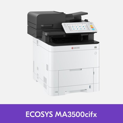 Kyocera ECOSYS MA3500cifx All-in-One Color Laser Printer - 37 ppm, 1200 dpi, Touchscreen & Dual Scan