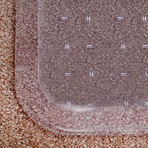 ES Robbins Chair Mat for Low Pile Carpet- Rectangle with Lip, Vinyl 36" x 48", Clear (128053)