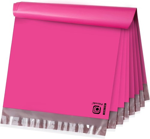 POLYSELLS Pink Poly Mailers - 100 Pcs 10x13 Inches | Waterproof, Tear-Resistant Shipping Envelopes