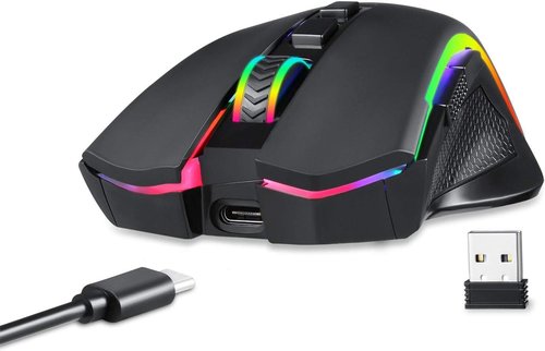 Redragon M602 Griffin RGB Gaming Mouse - Ergonomic Design with 8000 DPI & 7 Programmable Modes | Wireless Black
