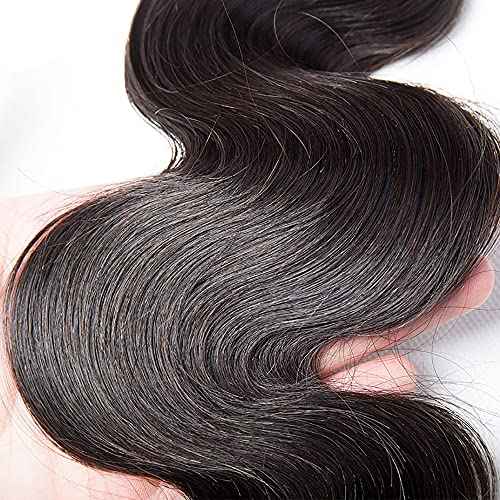 18 20 22 Inch Body Wave Bundles Human Hair Bundles #1B Nature Black Body Wave Bundle Unprocessed Brazilian Virgin Weave Hair 3 Bundle 50 Gram Per Bundle for Woman