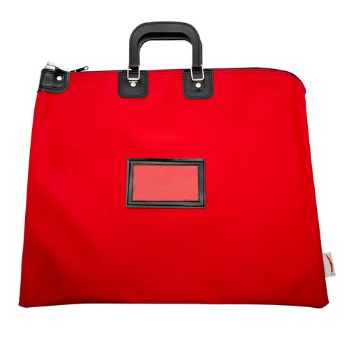 Cardinal bag supplies Large Locking Document Bag with Handles, Security Bag with Lock, HIPAA Compliant, 16 x 20 inch (Red)