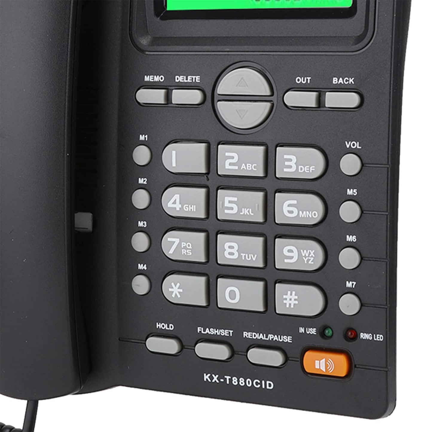 Clear Sound Caller ID Display Landline Telephone with Mute Function & Fast Dialing, Wide Application for Home Office Phone (Black)