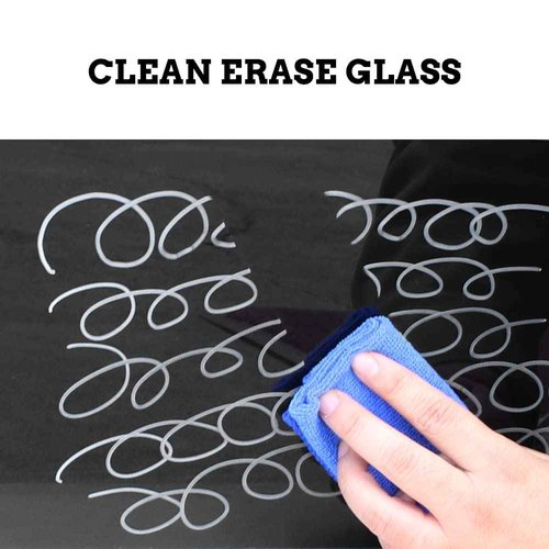 DEVELOP Magnetic Black Glass Dry Erase Board, 90 x 60 cm, Modern Tempered Glass Whiteboard for Wall, Frameless White Board with Marker Tray, 4 Markers, 2 Magnets, 1 Eraser