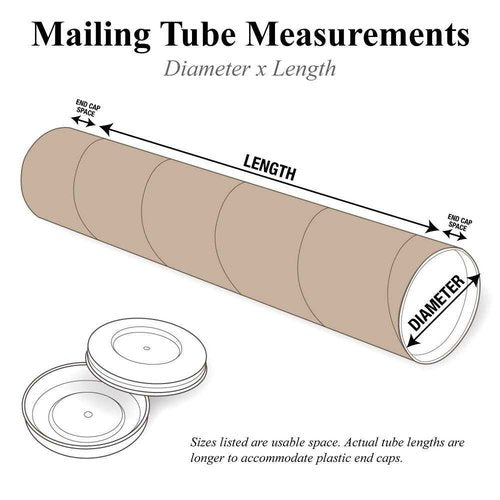 Partners Brand PP6024KHD Jumbo Mailing Tubes, 6" x 24", Kraft (Pack of 10)