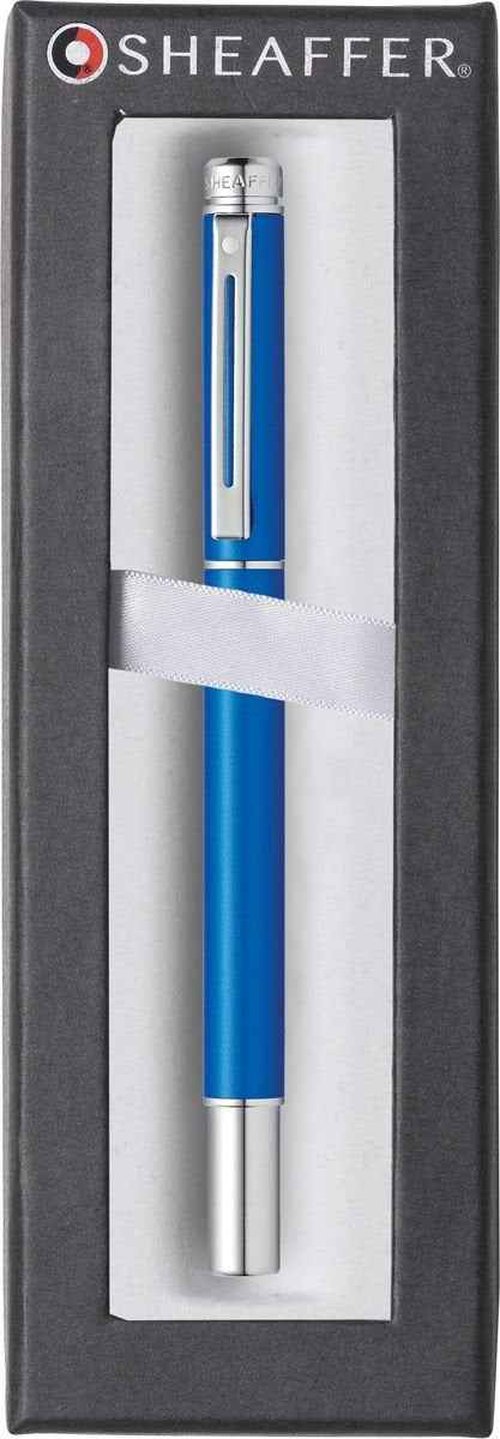 Sheaffer 200 Chrome Trim Rollerball, Matte Metallic Blue (E1915551)