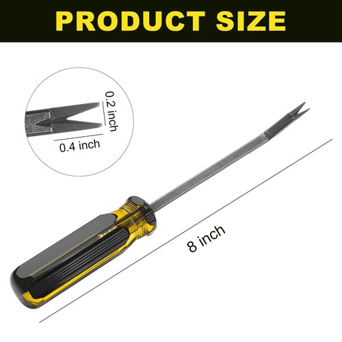 2 Pack Heavy Duty Staple Remover with Double Pronged Head, Tack Puller Industrial Staple Remover Upholstery Tool for Furniture Floor Carpet Carton