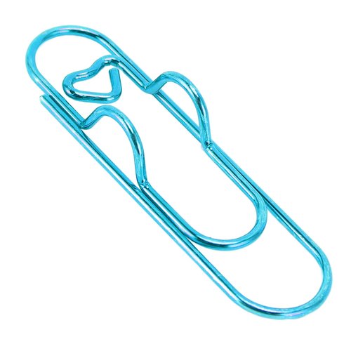 Mrisata 30Pcs Metal Pen Clips Stainless Steel Paper Clip Holder for Notebooks Papers Pen Paperclip Pen Holder Clip for Most Types of Pens Office Supplies Bookmark Receipts (Blue)