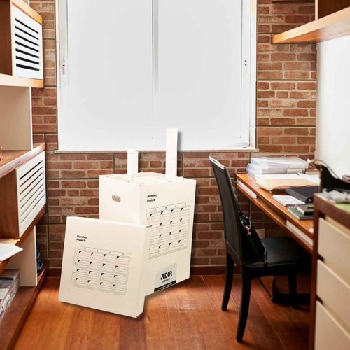 Adir Cardboard Roll File Storage Organizer - Vertical File Sorter - Blueprint, Poster, Plans, Gift Wrap, And Map Holder Station-16 Slots (for Rolls up to 25 Inches Long)