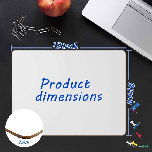 20 Pack Double Sided Dry Erase Board Classroom Pack 12'' x 9'' Small Whiteboards for Office Teachers Students Schools Supplies Thickness 3mm Mini Answer Paddles Easy to Wipe