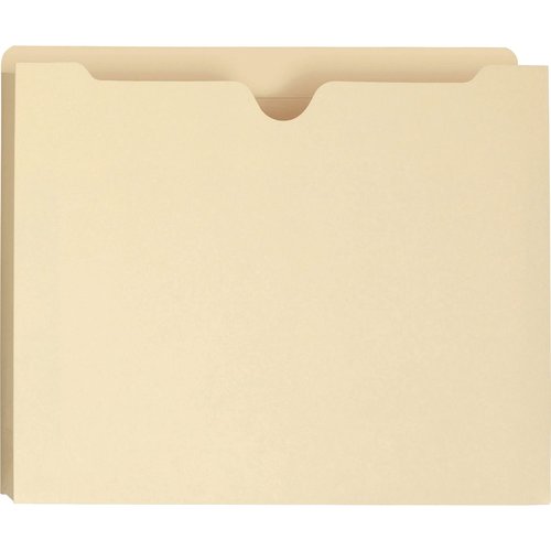 Smead File Jacket, Reinforced Straight-Cut Tab, 1" Expansion, Letter Size, Manila, 50 per Box (75520)