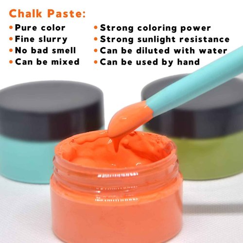 BOOLOOEN 24 Chalk Paste Paint, Ink for Stencils, Art Paste for Drawing on Wooden Boards and T-Shirts