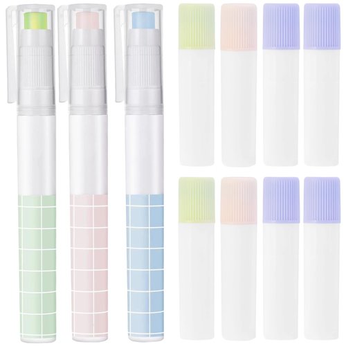 Glue Stick Refills for Pen-Style Adhesive, 11 Packs Replacement Cartridges, Grid Pattern Design, Pastel Colors, Compatible with Standard Pen-Style Glue Applicators