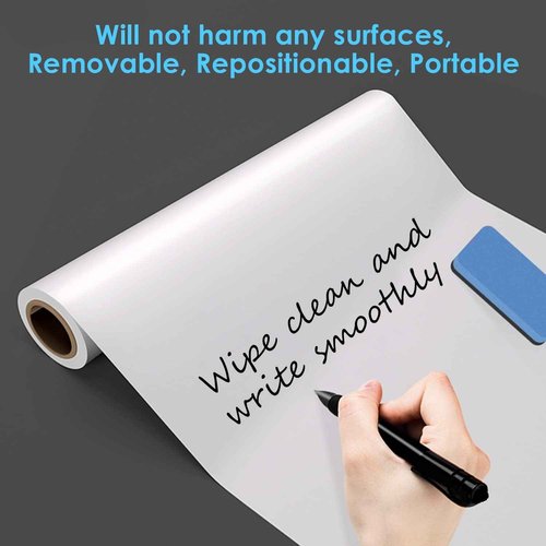 ZHIDIAN 2 Roll Static Cling Dry Erase Sheets Large - 25x30-30Sheets Removable Reusable Whiteboard Poster Paper for Wall, Portable White Board Dry Erase Wallpaper