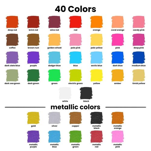 Art Bundle - 55 Markers in Neon, Classic & Metallic Colors