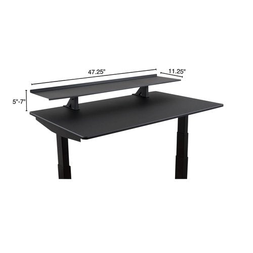 Stand Up Desk Store Clamp-On Adjustable Height Desk Shelf Monitor Stand (48" Wide)