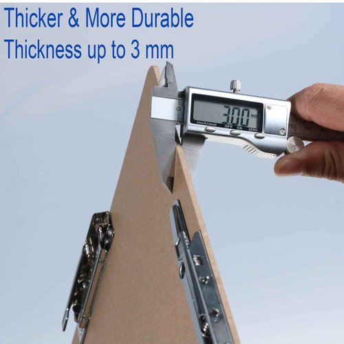 Acocony 11x17 Clipboard Three Clip Extra Large Clipboard Harboard with 8 Inch and 2-4 Inch Lever Operated Clip 11 x 17 Clipping Board Log Color Pack of 2