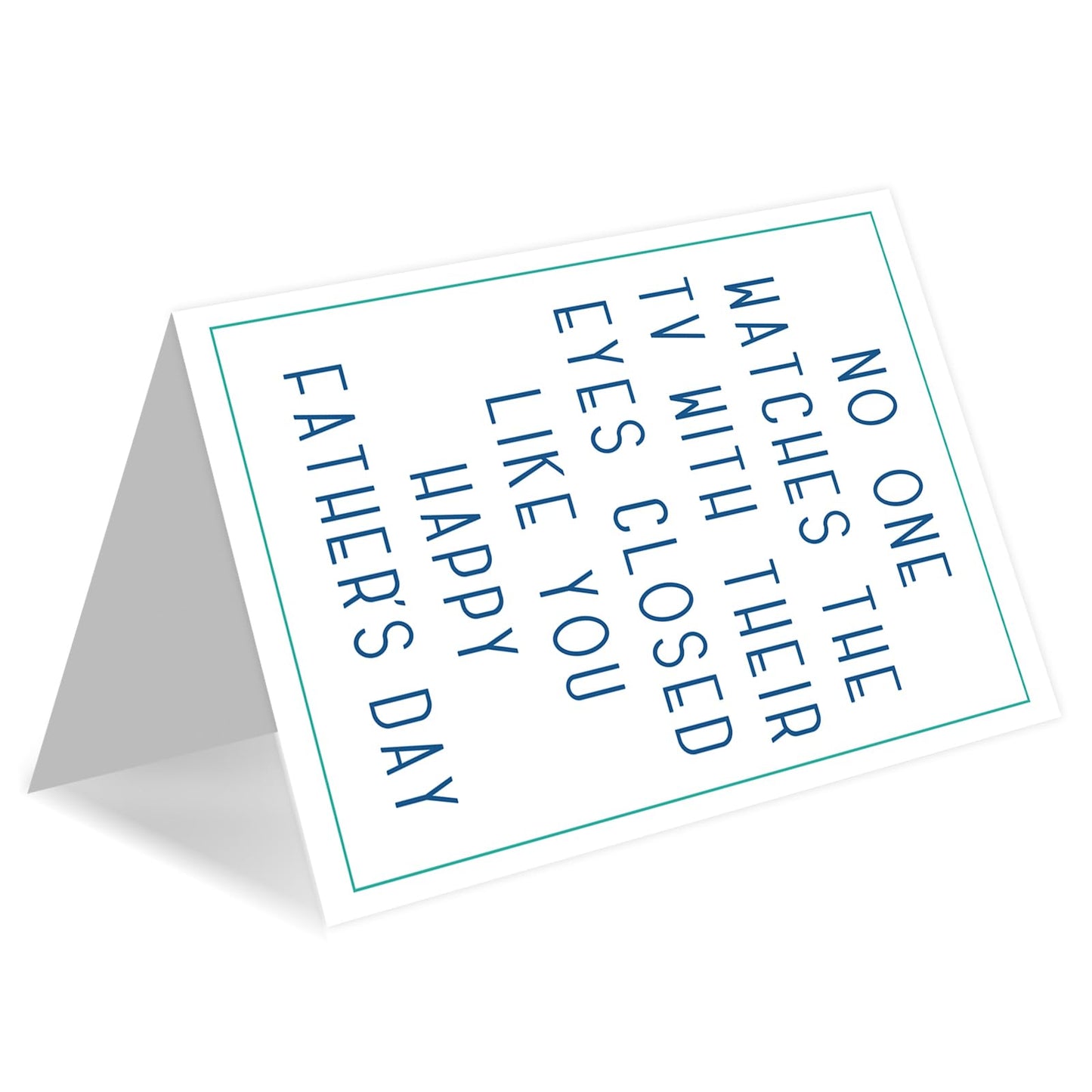 HEJOYN Fathers Day Card Gifts from Daughter Son Wife，Father's Day Card for Dad Grandpa Stepdad Husband，Cute Watches TV with Eyes Closed Cards, TV Joke Father's Day Cards