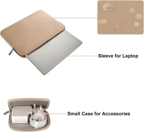 MOSISO Laptop Case - 13.3 Inch Neoprene Sleeve Bag for MacBook Air/Pro & More | Apricot Color