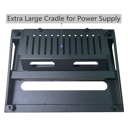 SOYAN 14" x 10.6" Guitar Pedal Board with Power Supply Cradle, Carry Bag Included (Black, SPB-14S)