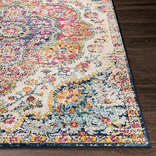 Livabliss Romaine Vintage Medallion Area Rug, 5'3" x 7'6", Orange