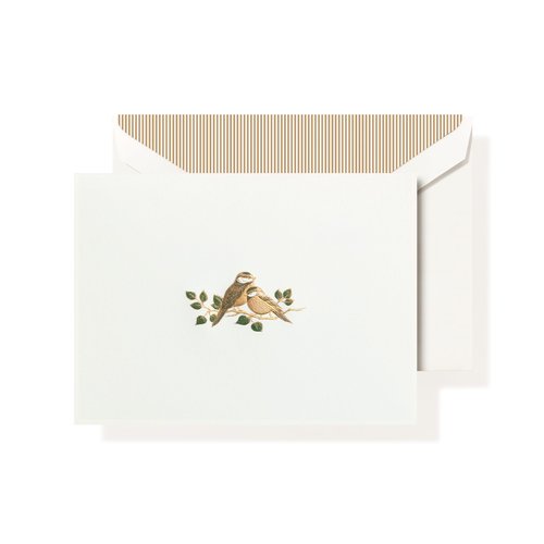 Crane & Co. Hand Engraved Love Bird Note (RF1400)