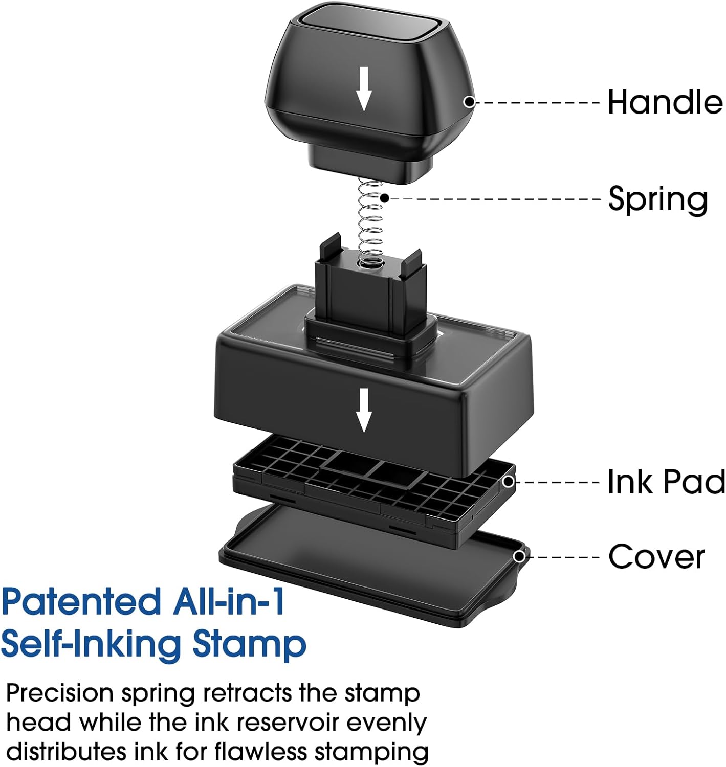 TechMark Personalized Return Address Stamp - Custom Self-Inking Design for Weddings & Holidays | 17 Unique Styles